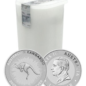 Australijski Kangur 2025 - zaplombowana tuba mennicza 25 monet x 1oz Ag9999