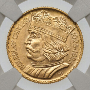 II RP - 10 złotych 1925 - Bolesław Chrobry - NGC MS 63