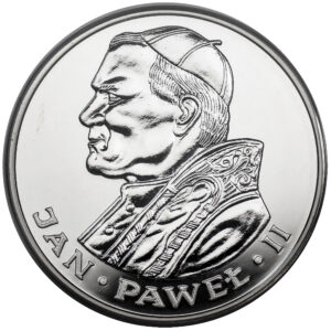 PRL - 200 zł 1986 Jan Paweł II - Valcambi - stempel zwykły - nakład 32 sztuki