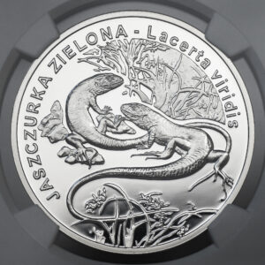 III RP - 20 złotych 2009 Jaszczurka Zielona - NGC PF70 Ultra Cameo