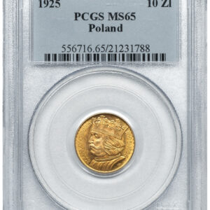 II RP - 10 zł 1925 Bolesław Chrobry - MS65 PCGS