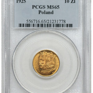 II RP - 10 zł 1925 Bolesław Chrobry - MS65 PCGS