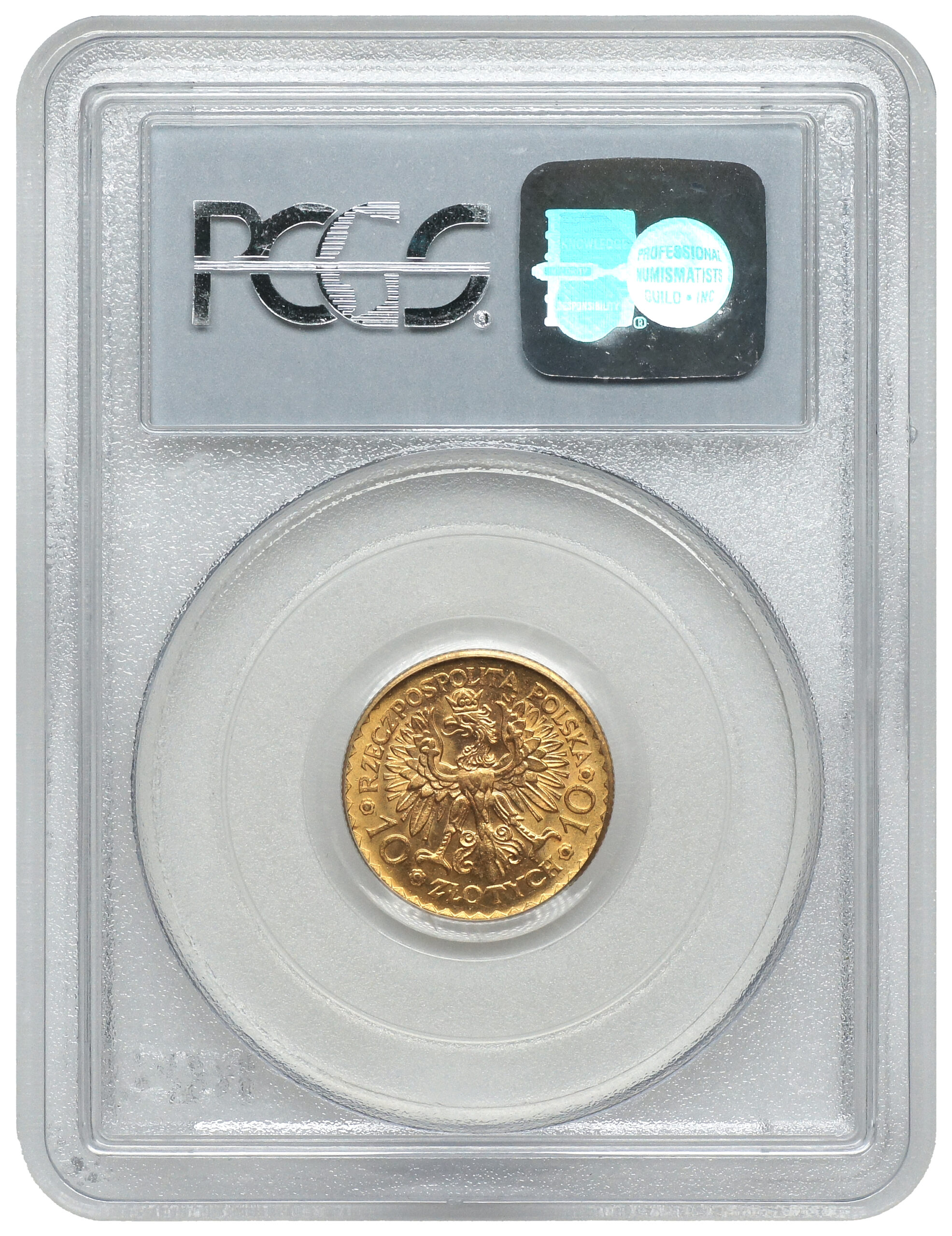 II RP - 10 zł 1925 Bolesław Chrobry - MS65 PCGS - obrazek 4
