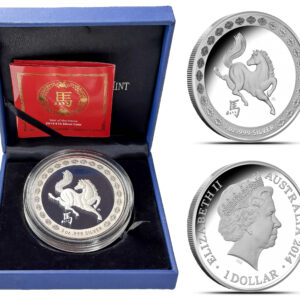 Australia 2014 – Rok Konia – 10 dolarów – 5oz Ag999 – Royal Australian Mint